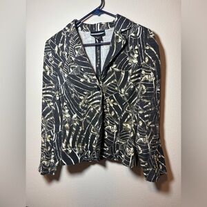 Requirements black and brown print jacket. Size Small